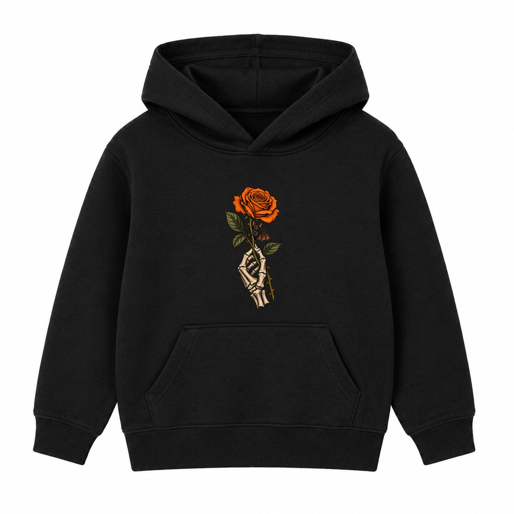 Rose In Hand adult Halloween hoodie - Black