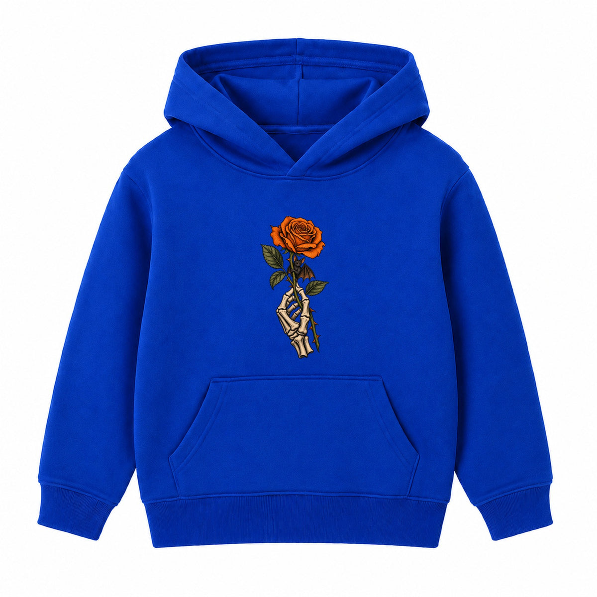 Rose In Hand adult Halloween hoodie - Royal Blue