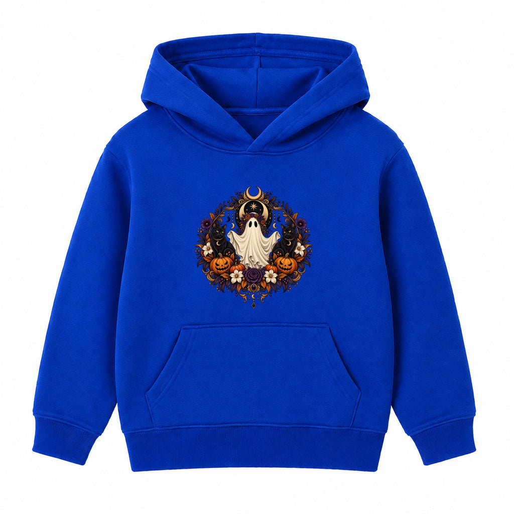 Ghost Wreath adult Halloween hoodie - Royal Blue