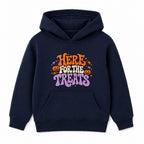 Here For The Treats adult Halloween hoodie - Navy