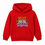 Here For The Treats adult Halloween hoodie - Red