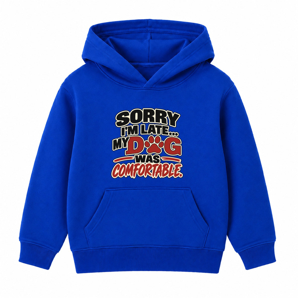 My Dog Was Comfortable kids hoodie - Royal Blue