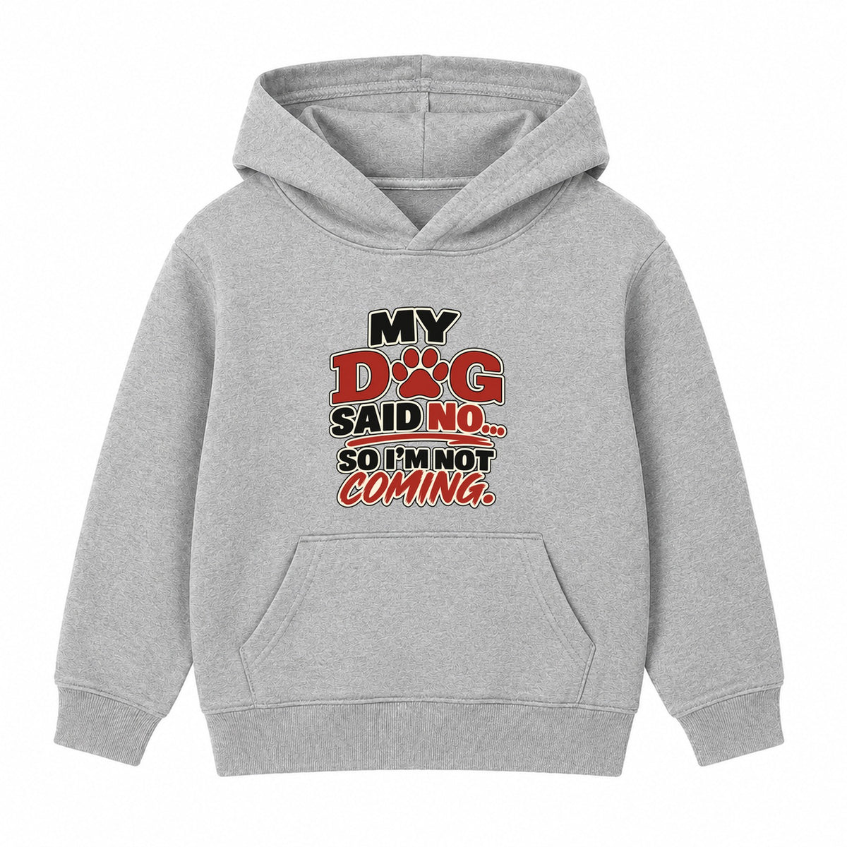 My Dog Said No kids hoodie - Heather Grey