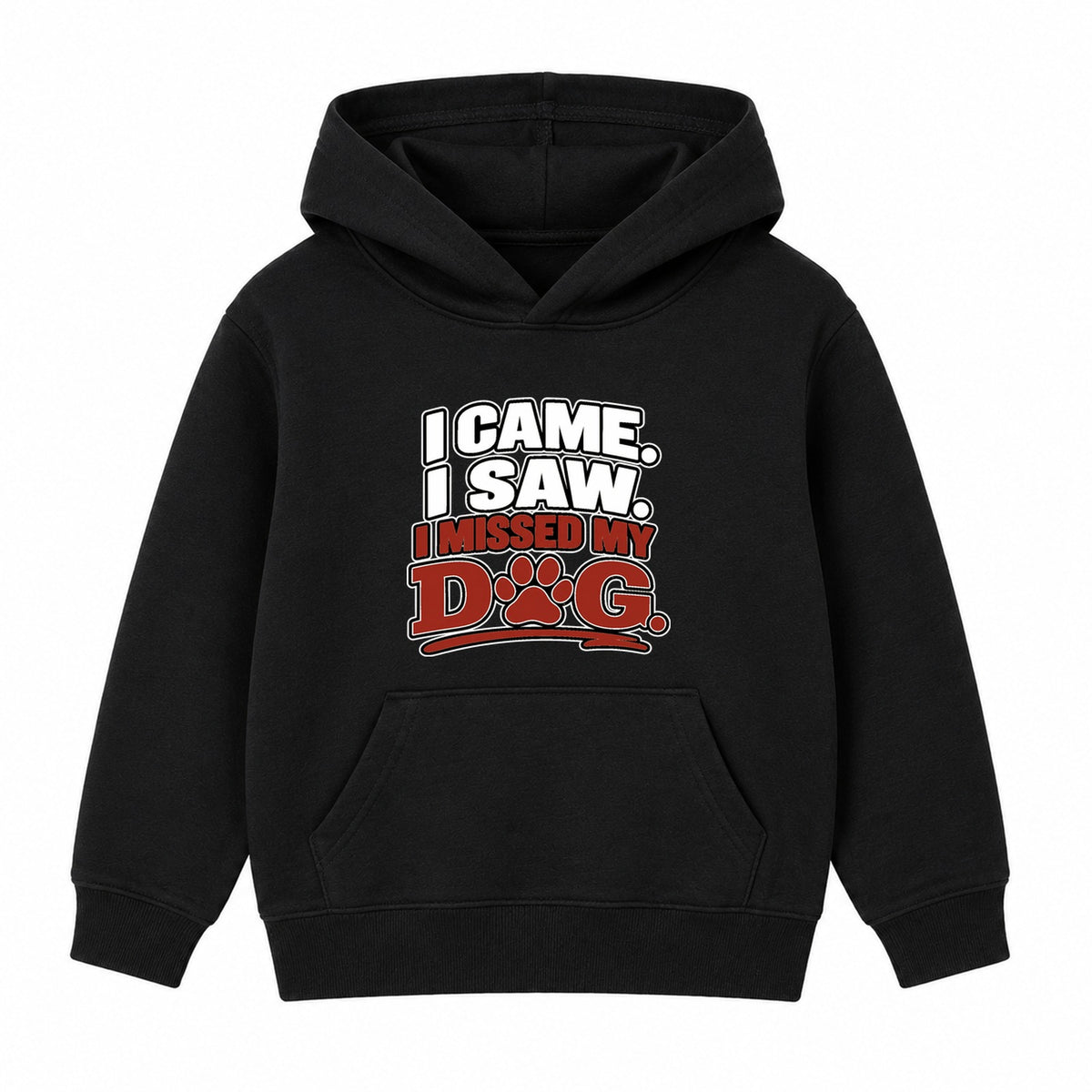 I Missed My Dog kids hoodie - Black