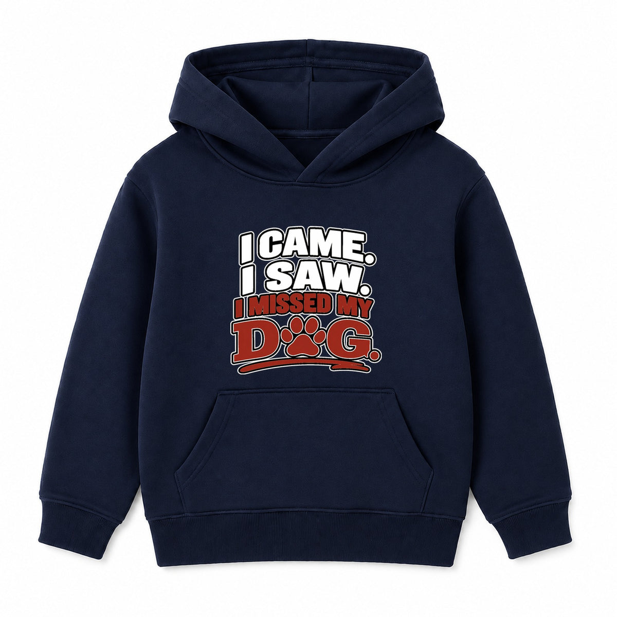 I Missed My Dog kids hoodie - Navy