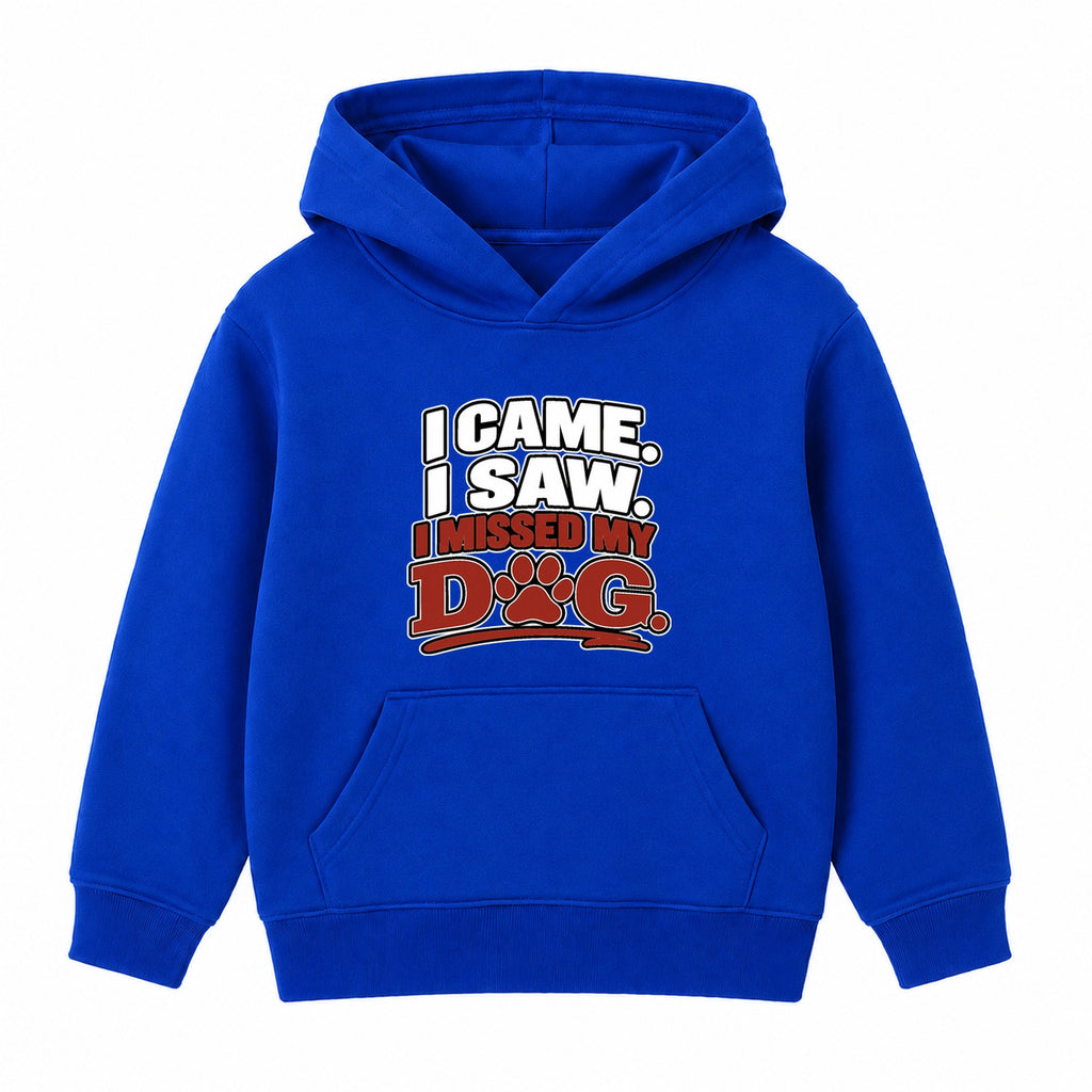 I Missed My Dog kids hoodie - Royal Blue