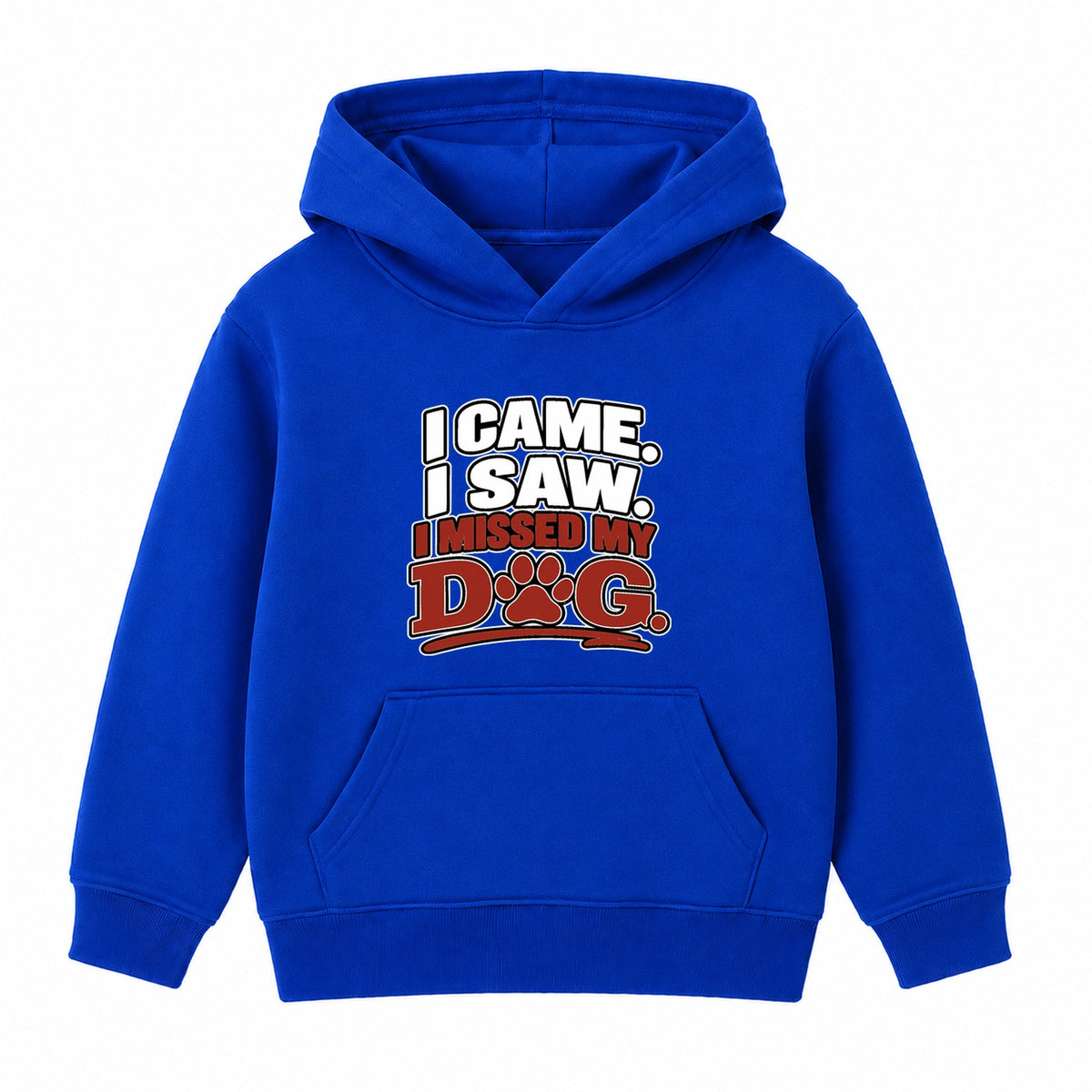 I Missed My Dog kids hoodie - Royal Blue