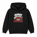 My Cat Was Comfortable kids hoodie - Black
