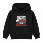 My Cat Was Comfortable kids hoodie - Black