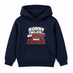 My Cat Was Comfortable kids hoodie - Navy