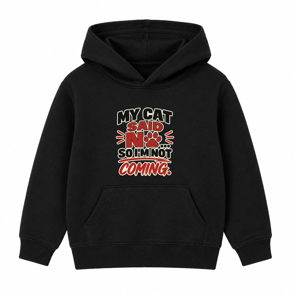 My Cat Said No kids hoodie - Black