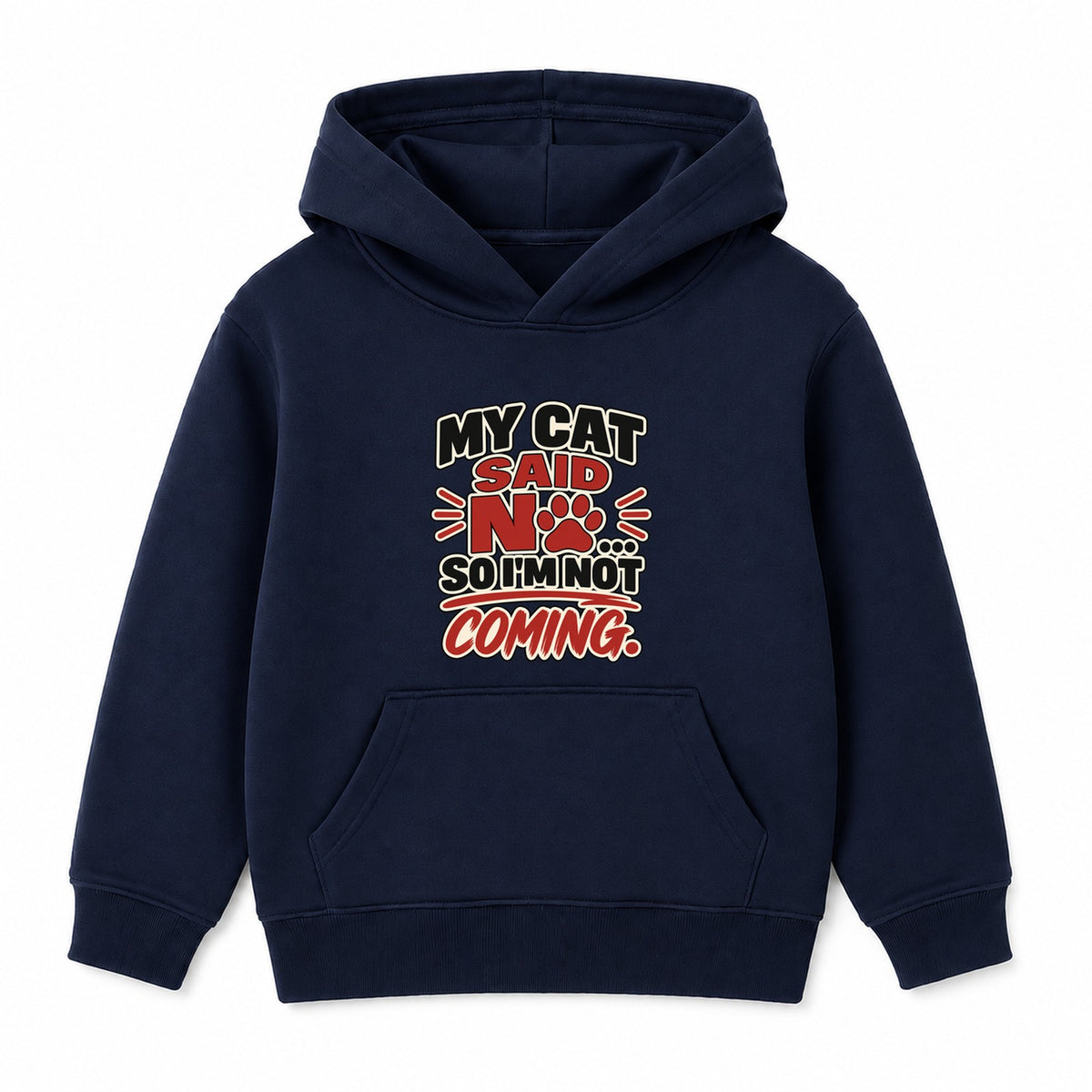 My Cat Said No kids hoodie - Navy