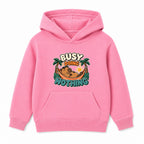 Busy Doing Nothing kids hoodie - Pink