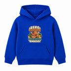Zero Thoughts Maximum Snacks kids hoodie - Royal Blue