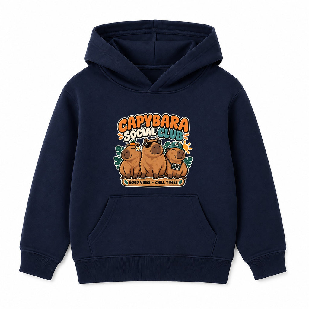 Capybara Social Club kids hoodie - Navy