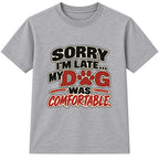My Dog Was Comfortable kids t-shirt - Heather Grey