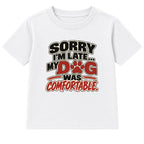 My Dog Was Comfortable kids t-shirt - White