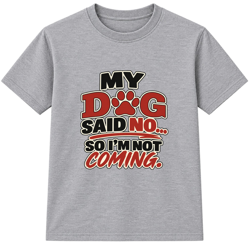 My Dog Said No kids t-shirt - Heather Grey