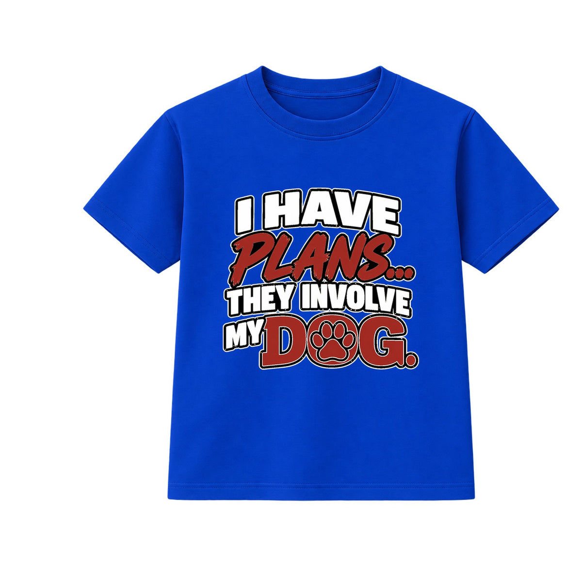 Plans Involve My Dog kids t-shirt - Blue