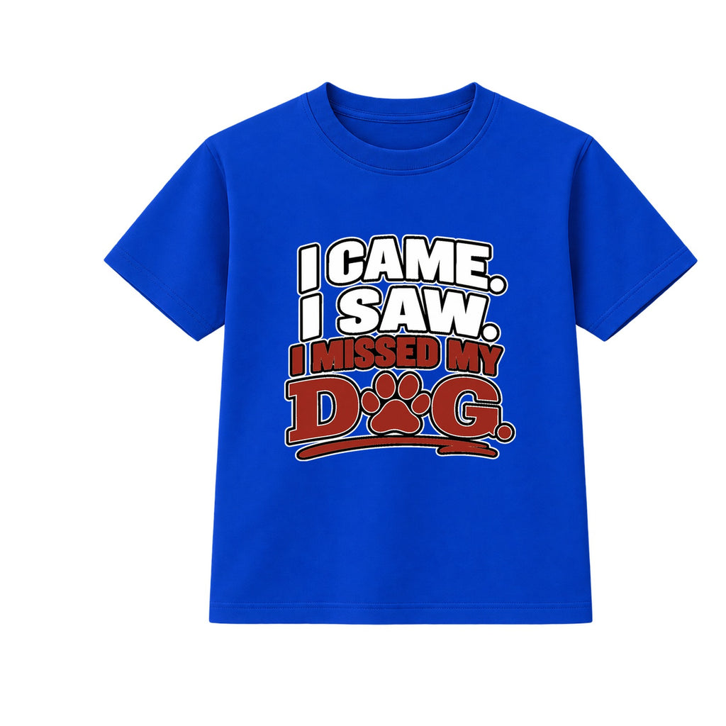 I Missed My Dog kids t-shirt - Blue