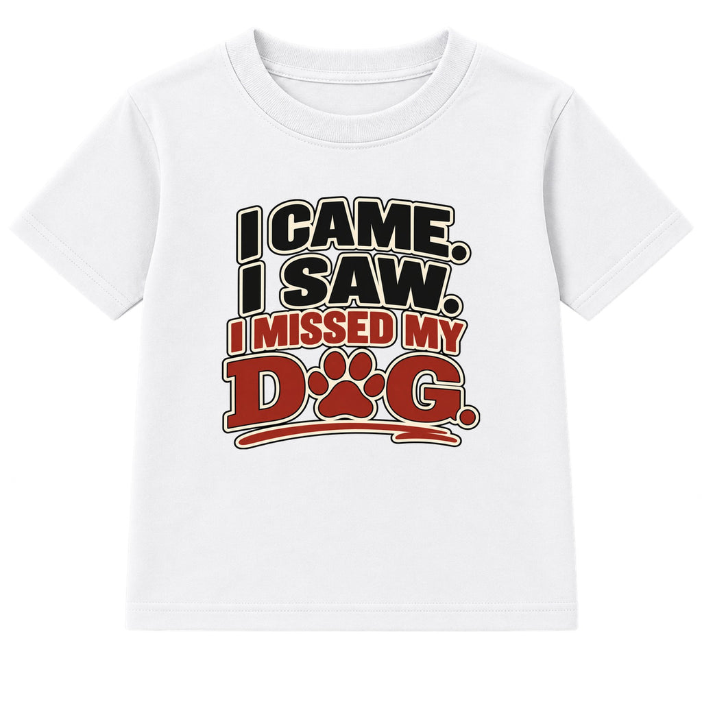 I Missed My Dog kids t-shirt - White