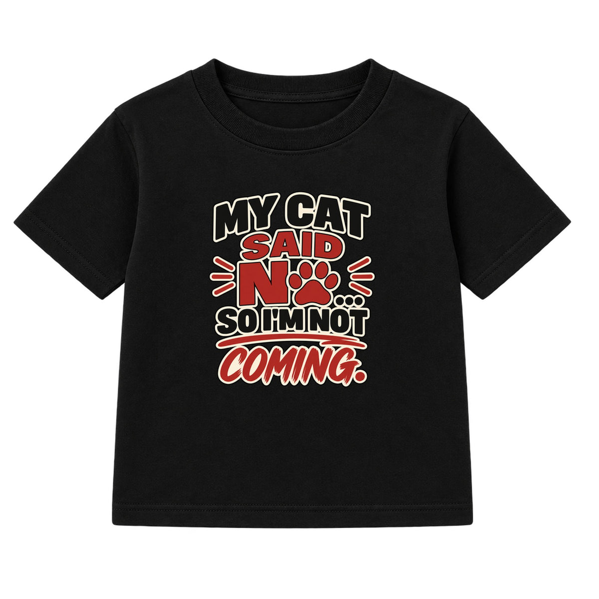 My Cat Said No kids t-shirt - Black
