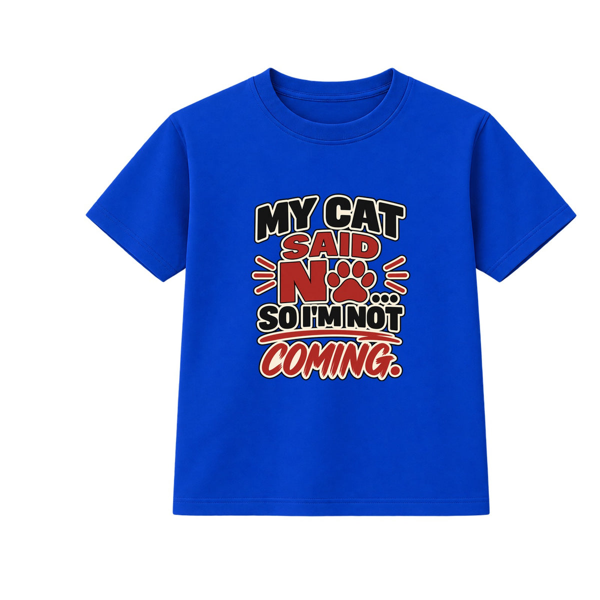 My Cat Said No kids t-shirt - Blue