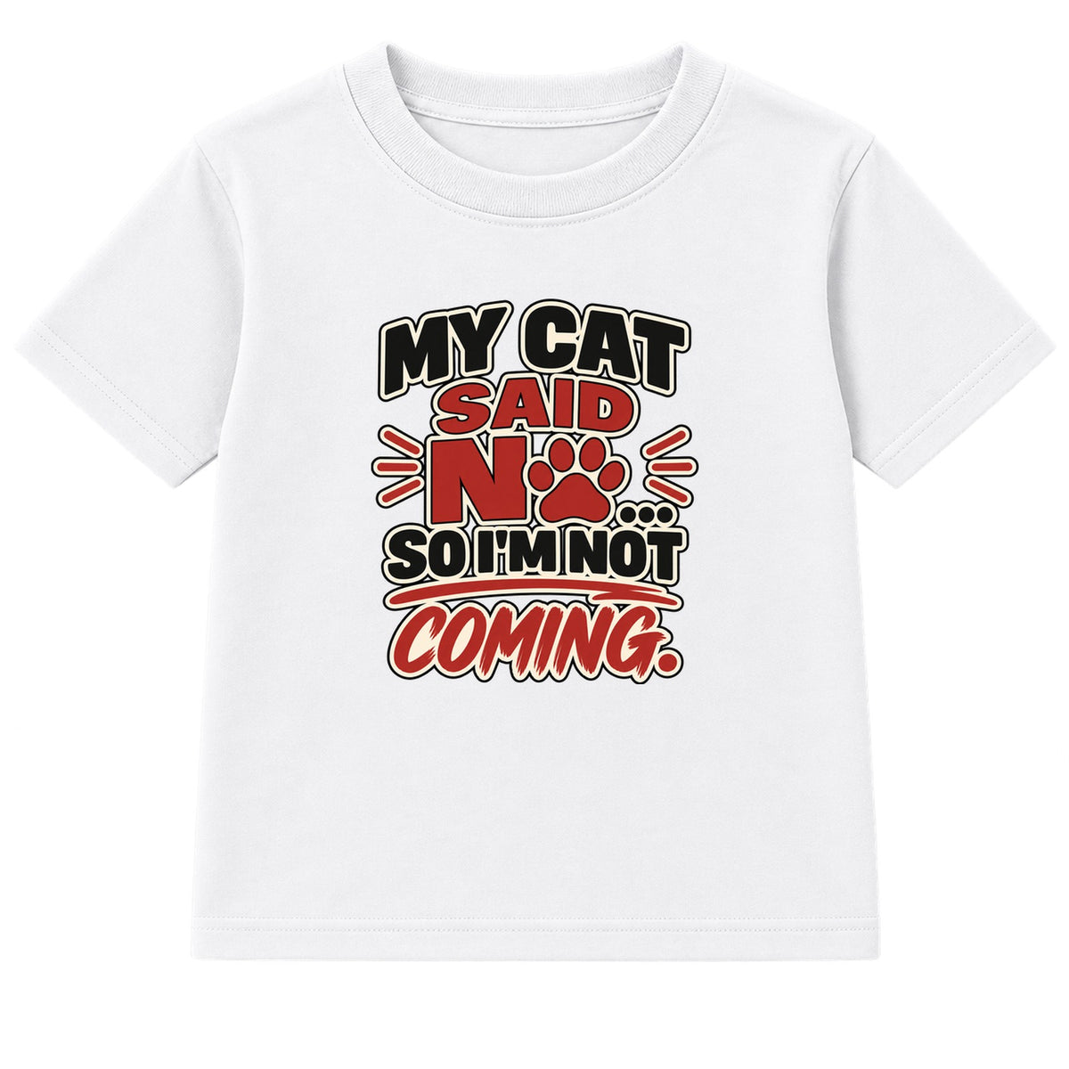 My Cat Said No kids t-shirt - White