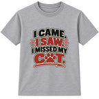 I Missed My Cat kids t-shirt - Heather Grey