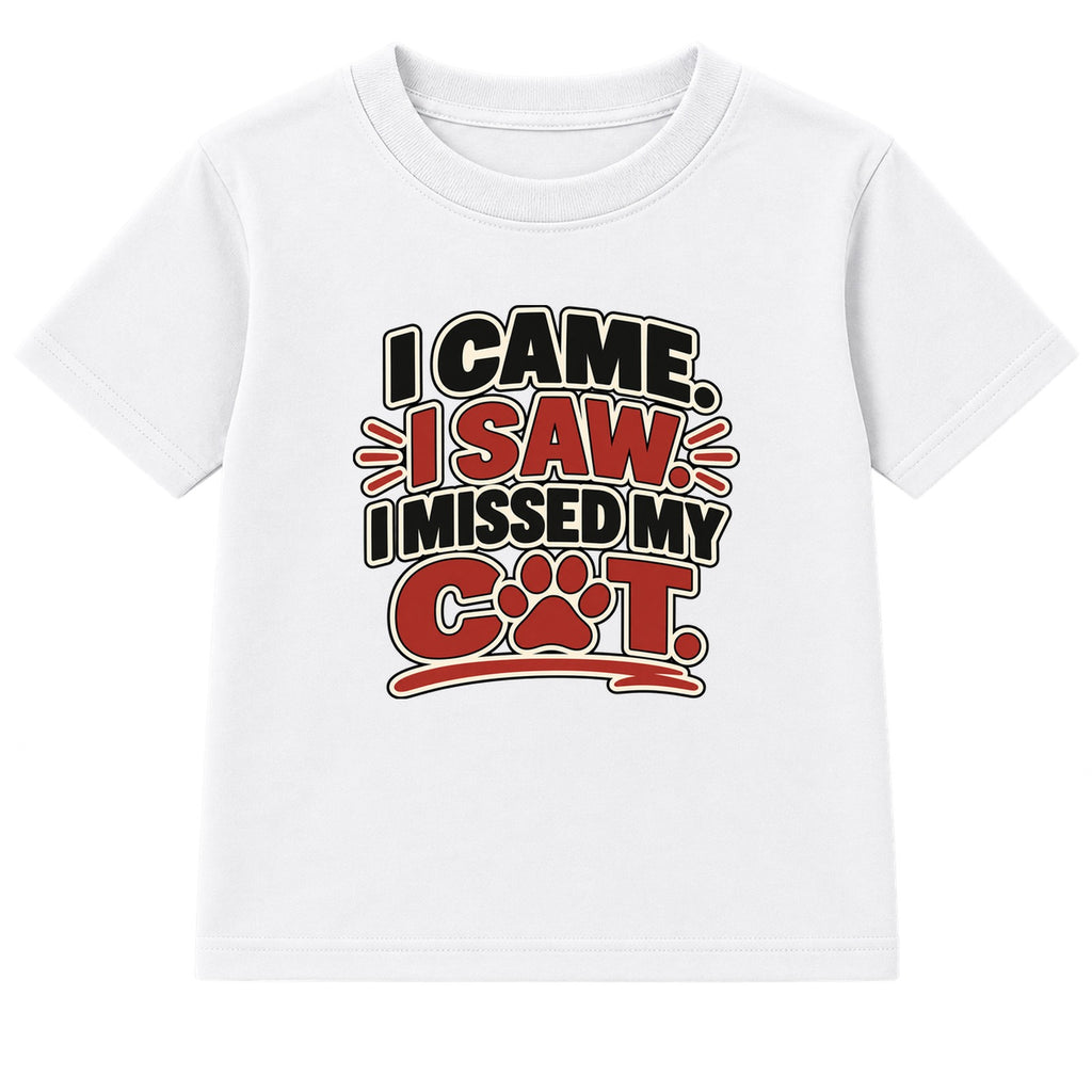 I Missed My Cat kids t-shirt - White