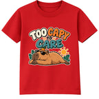 Too Capy To Care kids t-shirt - Red