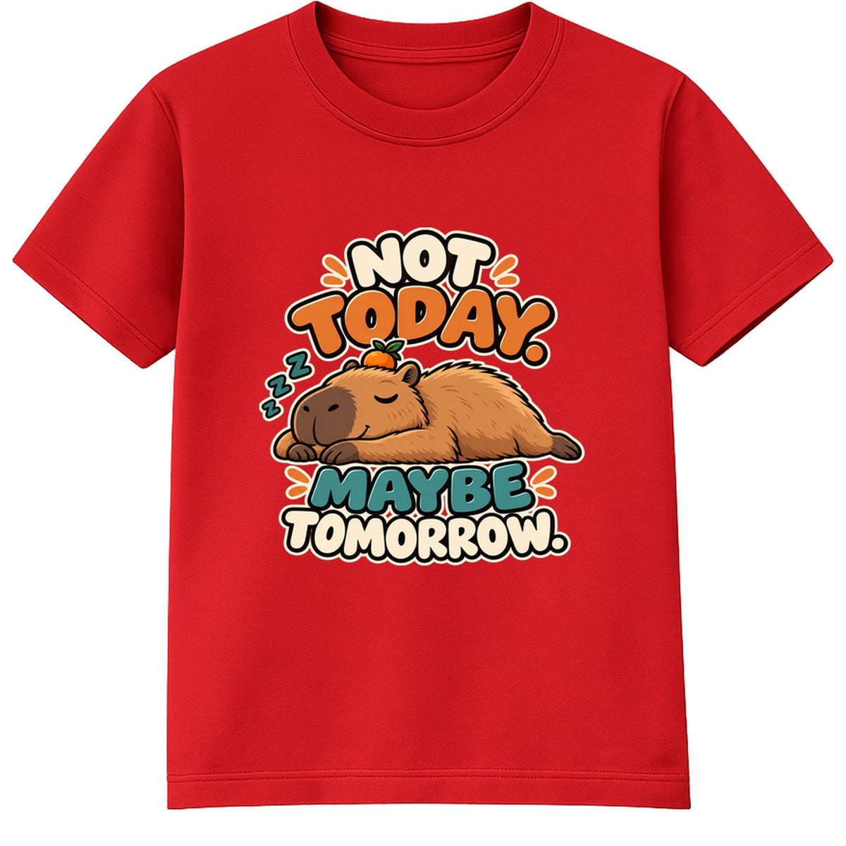 Not Today Maybe Tomorrow kids t-shirt - Red
