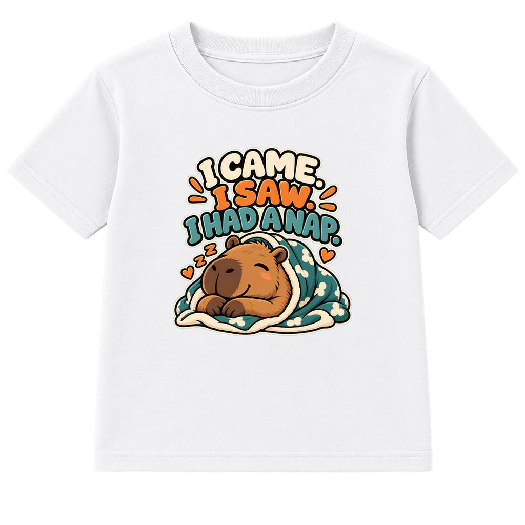 I Came I Saw I Had A Nap kids t-shirt - White