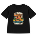Zero Thoughts Maximum Snacks kids t-shirt - Black