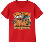 Capybara Social Club kids t-shirt - Red