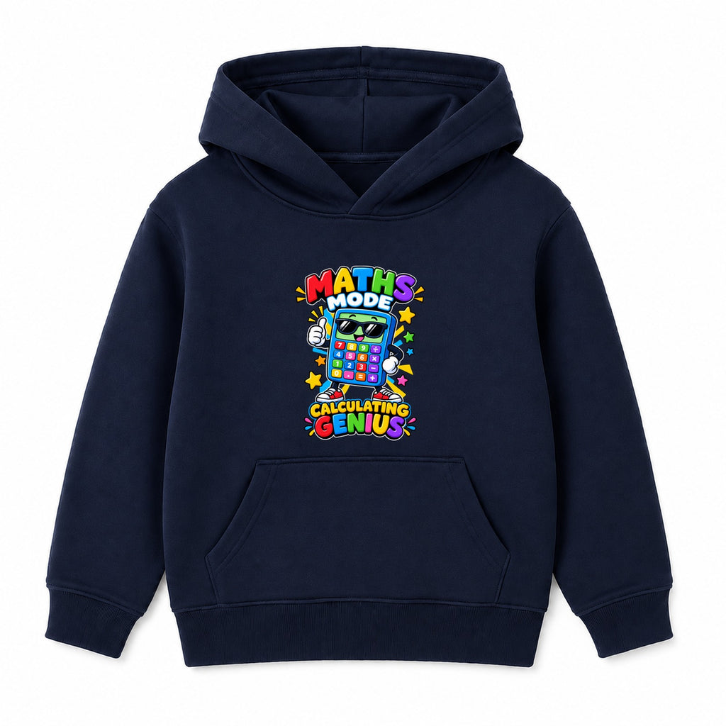 Calculating Genius kids Number Day hoodie - Navy