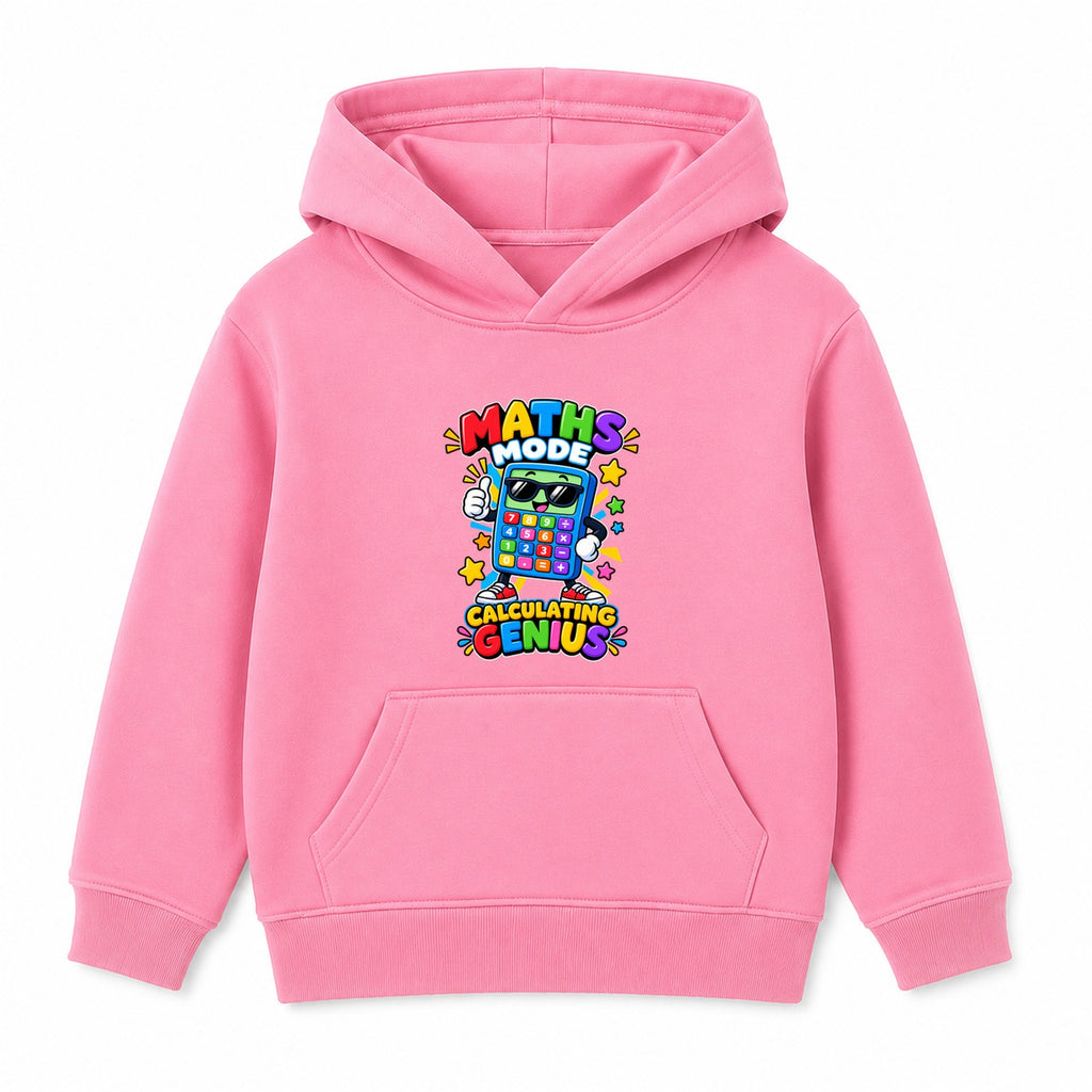 Calculating Genius kids Number Day hoodie - Pink