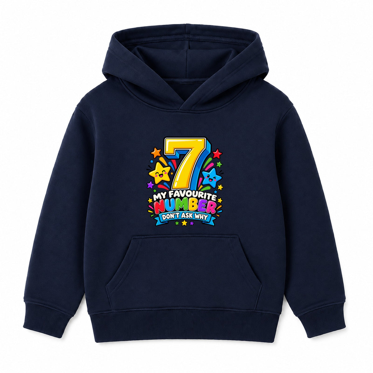 My Favourite Number 7 kids Number Day hoodie - Navy