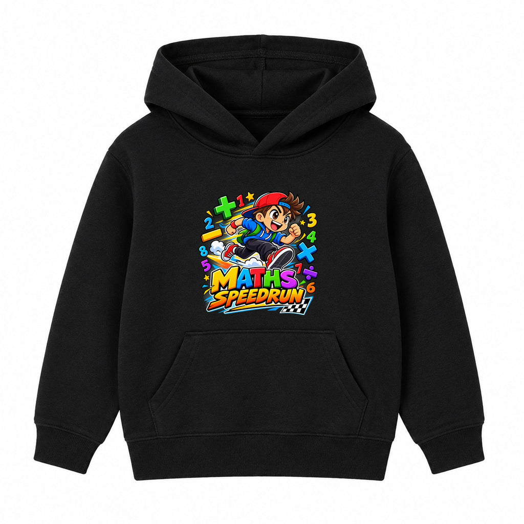 Maths Speedrun kids Number Day hoodie - Black