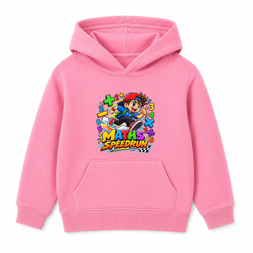 Maths Speedrun kids Number Day hoodie - Pink