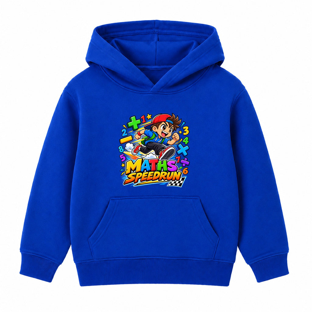 Maths Speedrun kids Number Day hoodie - Royal Blue