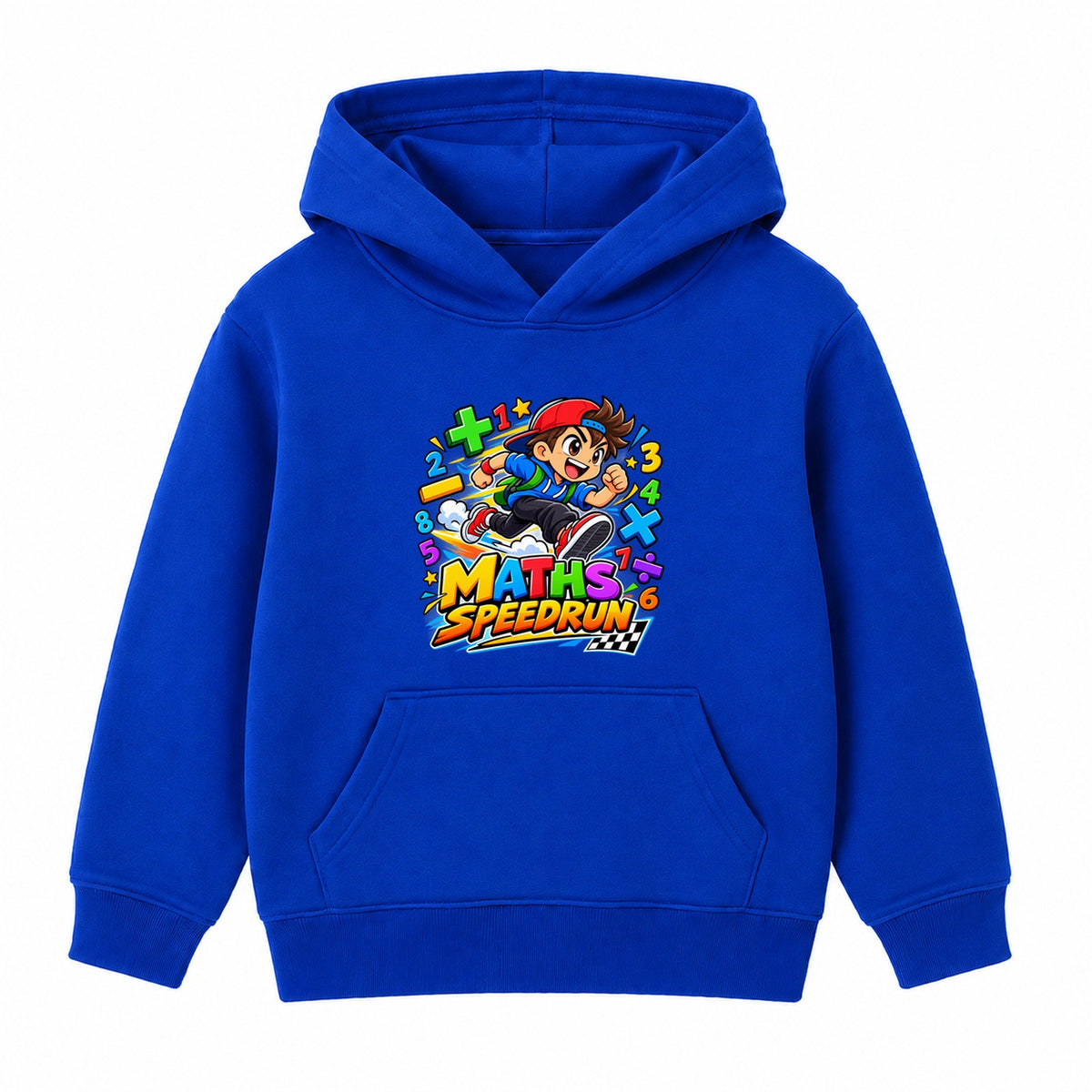 Maths Speedrun kids Number Day hoodie - Royal Blue