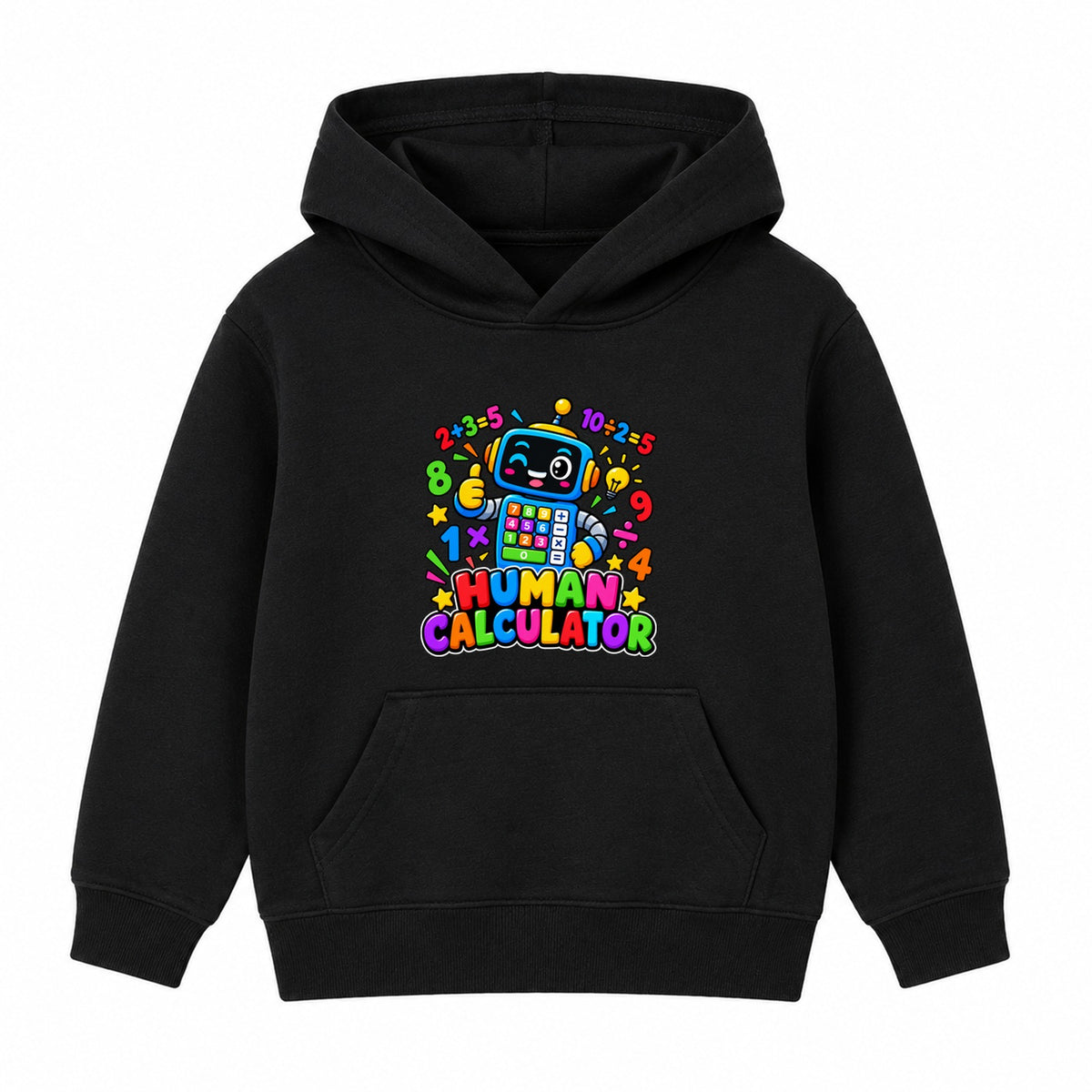 Human Calculator kids Number Day hoodie - Black