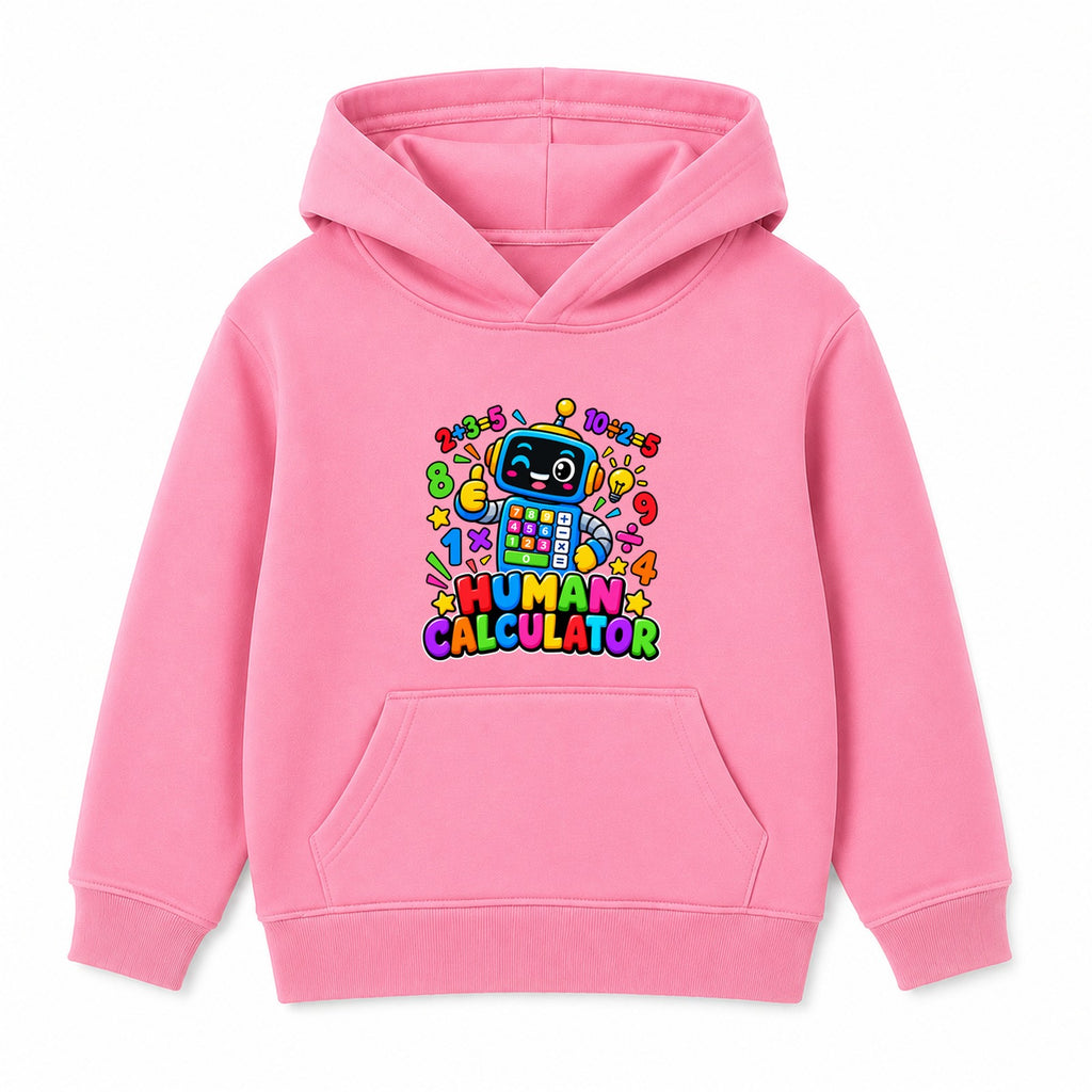Human Calculator kids Number Day hoodie - Pink