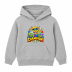 Times Table Champion kids Number Day hoodie - Heather Grey