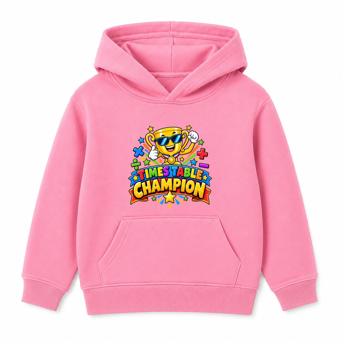 Times Table Champion kids Number Day hoodie - Pink