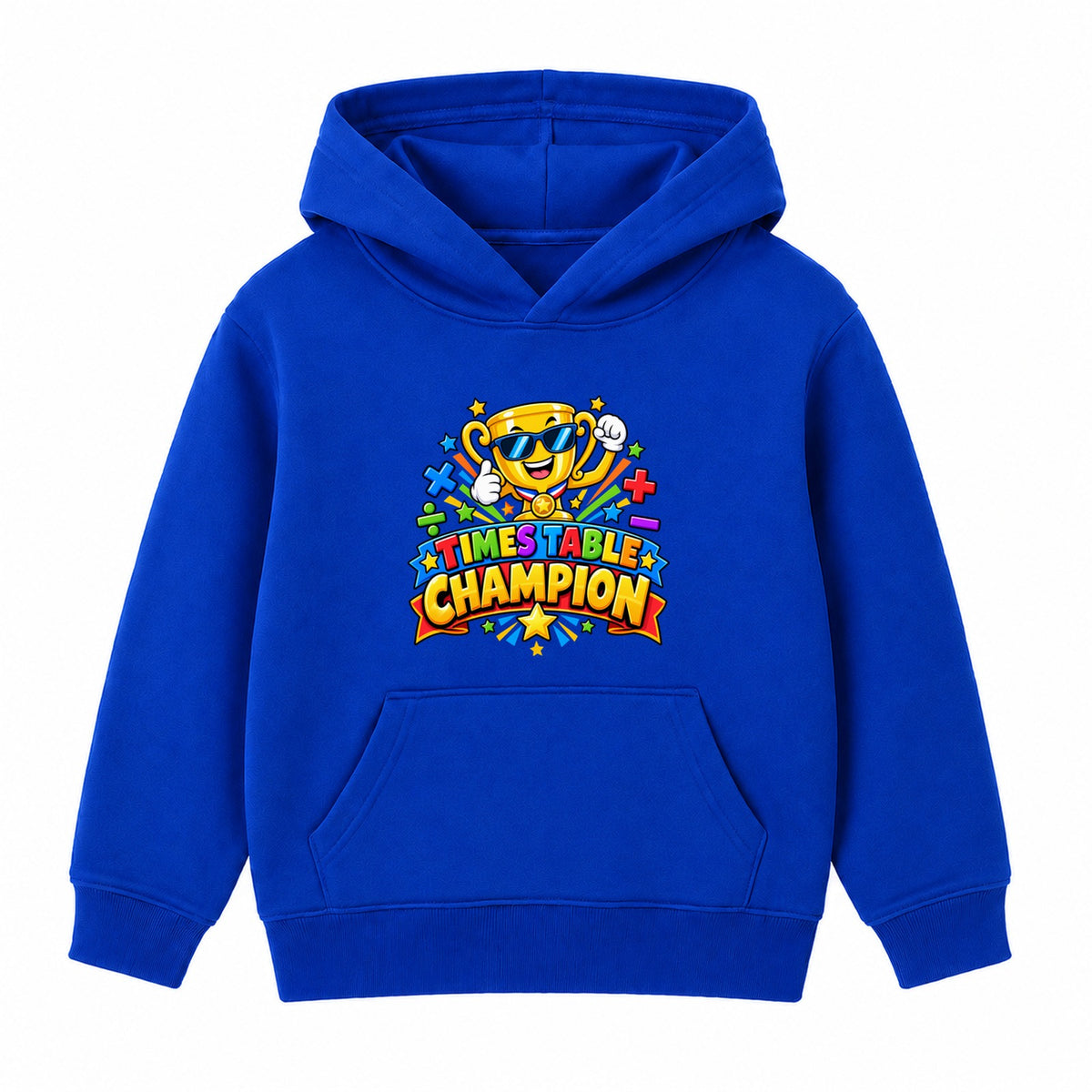 Times Table Champion kids Number Day hoodie - Royal Blue