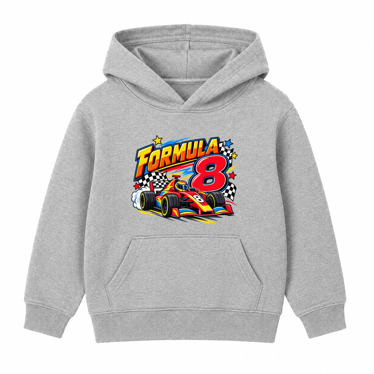 Formula 8 kids Number Day hoodie - Heather Grey