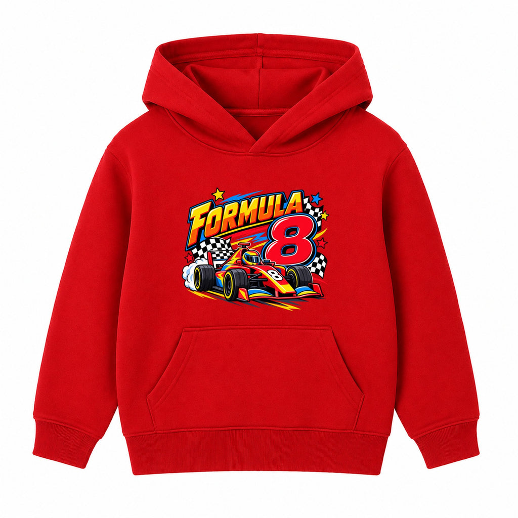 Formula 8 kids Number Day hoodie - Red