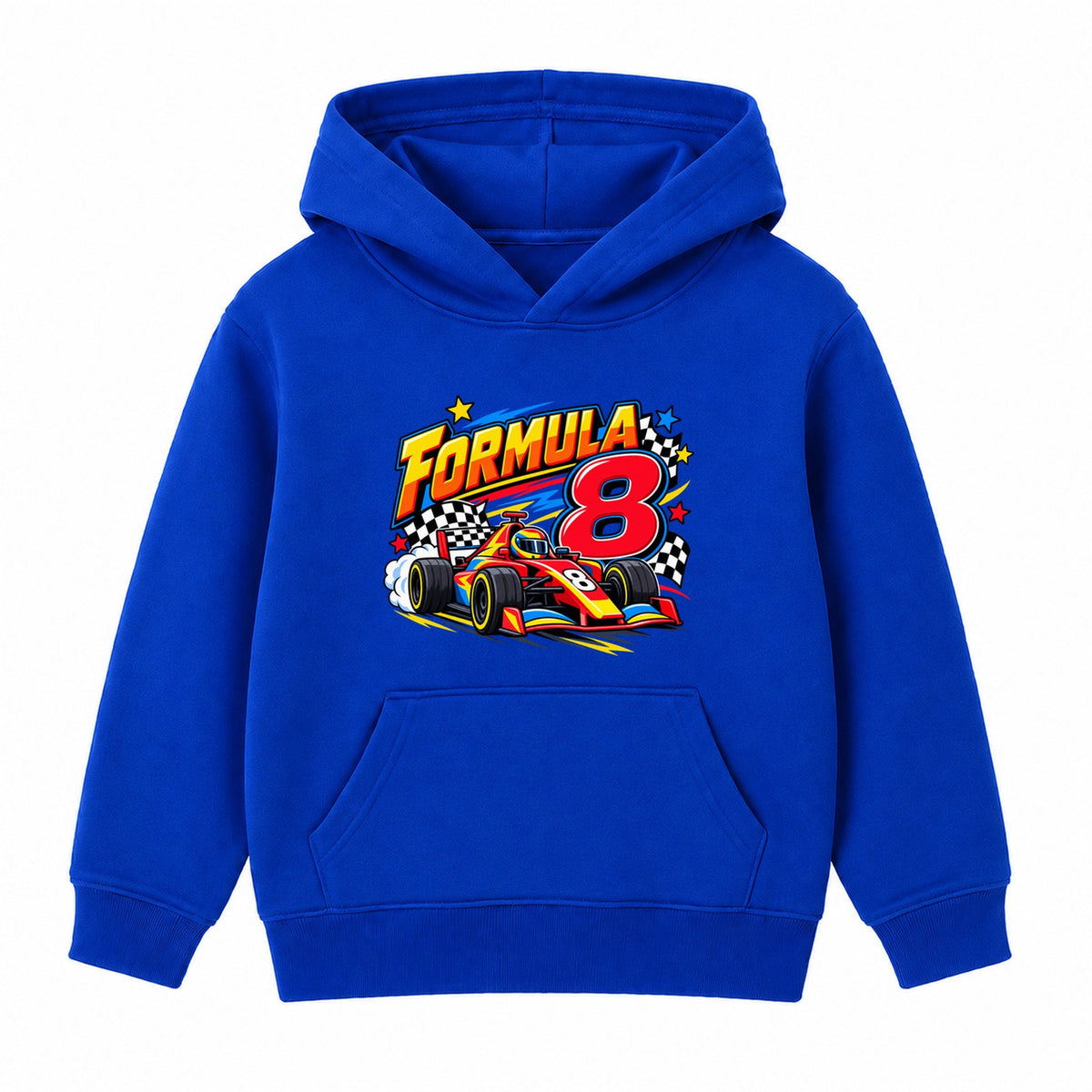 Formula 8 kids Number Day hoodie - Royal Blue